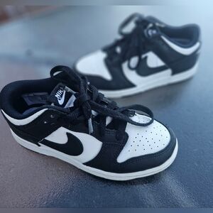 Nike dunk Black White Panda PS SIZE 1Y